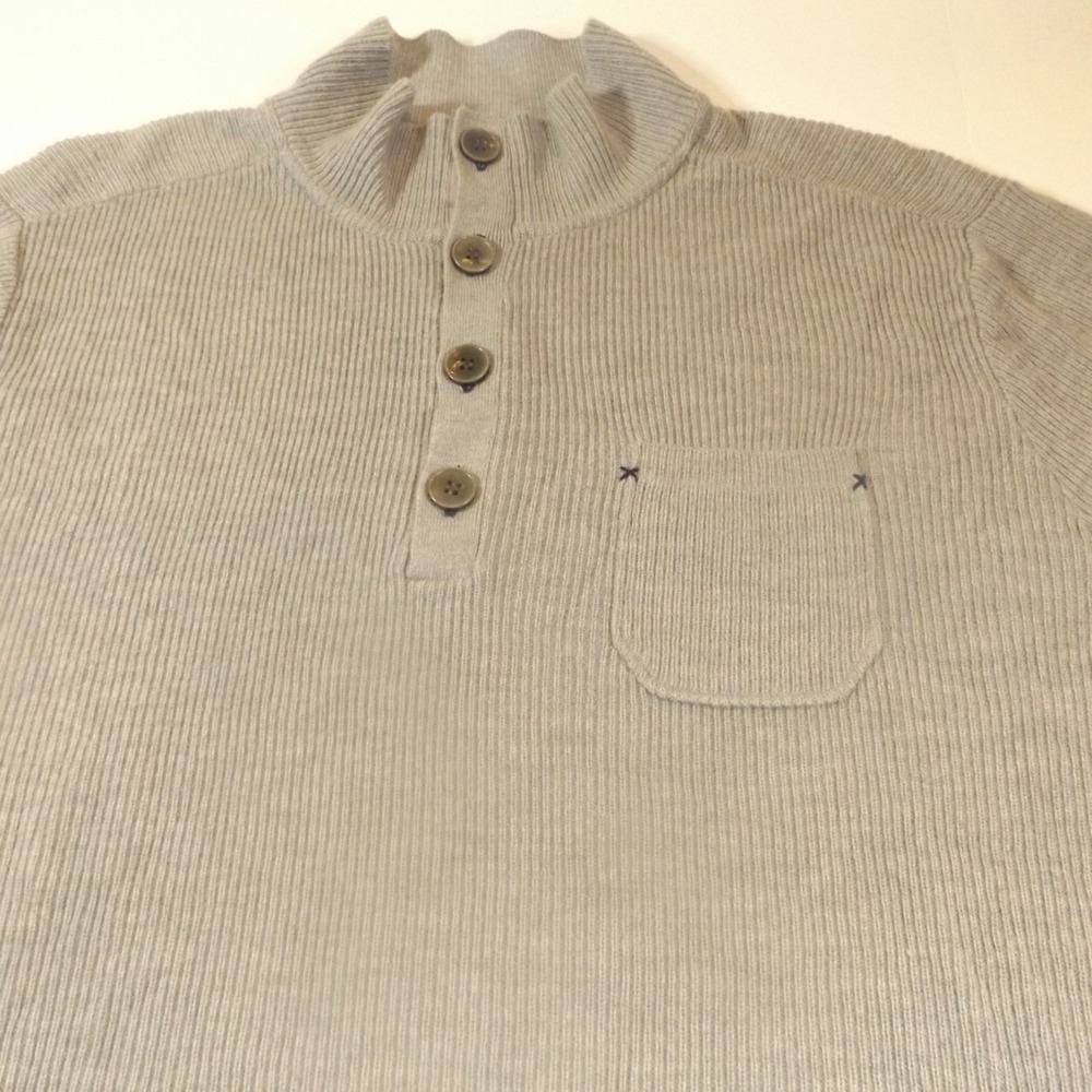Bobby Jones 1930 100% Merino Wool Light Gray Pull over Sweater, Size L